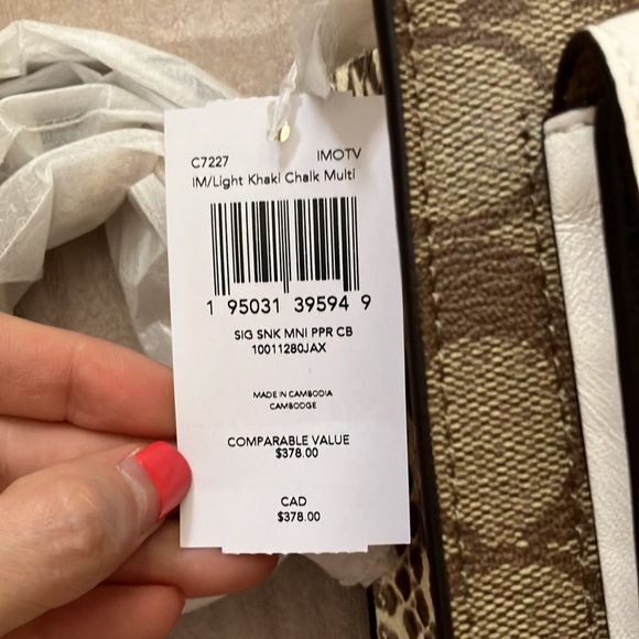 COACH Mini Pepper Crossbody In Signature Canvas C7227 - Picture 5 of 11